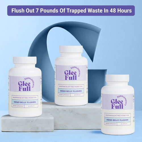 GleeFull Meno Belly Flusher - Menopause Supplements for Women - Hormone Balance for Weight Loss - Supports Digestion to Maintain Healthy Metabolism